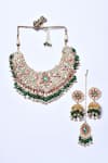 Buy_Studio6 Jewels_Multi Color Pearls, Stones Studded Necklace Set _Online_at_Aza_Fashions