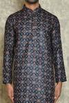 Shop_Naintara Bajaj_Blue Kurta Digital Print Cotton Floral Mandala Set _Online_at_Aza_Fashions
