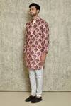 Naintara Bajaj_Multi Color Kurta Digital Print Cotton Diamond Pattern Set _at_Aza_Fashions