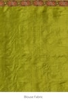 Samyukta Singhania_Green Tussar Silk Floral Pattern Saree _Online_at_Aza_Fashions