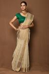 Buy_Samyukta Singhania_Cream Monga Silk Woven Floral Butti Pattern Saree _Online_at_Aza_Fashions