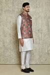 Buy_Naintara Bajaj_Red Cotton Bundi And Full Sleeve Kurta Set