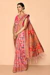 Buy_Naintara Bajaj_Pink Cotton Embroidered Woven Saree_Online_at_Aza_Fashions
