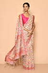 Buy_Naintara Bajaj_White Cotton Thread Embroidered Saree_Online_at_Aza_Fashions