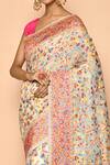 Shop_Naintara Bajaj_White Cotton Woven Saree_Online_at_Aza_Fashions
