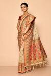 Buy_Naintara Bajaj_Cream Cotton Embroidered Saree_Online_at_Aza_Fashions