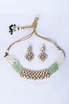 Buy_Zevar by Geeta_Kundan And Stone Embellished Choker Necklace Jewellery Set_Online_at_Aza_Fashions