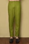 Samyukta Singhania_Multi Color Viscose Chikankari Pattern Kurta And Green Pant Set_Online_at_Aza_Fashions