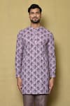 Buy_Samyukta Singhania_Purple Viscose Chikankari Floral Embroidered And Kurta Set _Online_at_Aza_Fashions