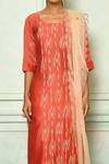Aryavir Malhotra_Coral Stripe Embroidered Kurta Set_at_Aza_Fashions
