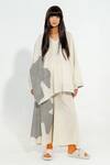 Stoique_Off White Cotton Muslin Applique Avocado Work Flared Pant _Online_at_Aza_Fashions