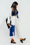 Stoique_Off White Linen, Satin Embroidery Open Neck Chia Kimono Sleeve Jacket _Online_at_Aza_Fashions