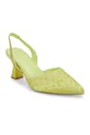 Anaar_Green Rhinestones Weekend Halo Embellished Pumps _Online_at_Aza_Fashions