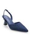 Anaar_Blue Satin Weekend Halo Pointed Toe Pumps_Online_at_Aza_Fashions