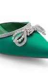 Shop_Anaar_Green Ornate Bow Debutante Embellished Kitten Heels _Online_at_Aza_Fashions