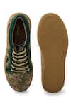 Buy_Anaar_Green Armani Satin Jungle And Jazz Embroidered Sneakers