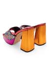 Anaar_Multi Color Faux Leather Sunset Rhinestone Embellished Platform Heels_at_Aza_Fashions