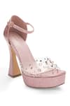 Anaar_Pink Rhinestones Fairy Wand Platform Heels _Online_at_Aza_Fashions