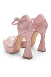 Anaar_Pink Rhinestones Fairy Wand Platform Heels _at_Aza_Fashions