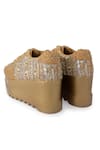 Anaar_Gold Embroidered Goldilocks Sneaker Wedges _at_Aza_Fashions