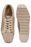 Anaar_Gold Embroidered Gatsby Sneaker Wedges_at_Aza_Fashions