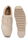 Anaar_Gold Embroidered Marilyn Sneaker Wedges_at_Aza_Fashions