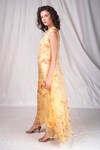 Buy_Seesa_Cream Organza Silk Printed Floral Round Layered Maxi Dress_Online_at_Aza_Fashions