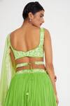 Shop Asaga Green Silk, Organza, Viscose Embroidery Rylee Floral Waistband Lehenga Set Online at Aza Fashions Shop_Asaga_Green Silk, Organza, Viscose Embroidery Rylee Floral Waistband Lehenga Set _Online_at_Aza_Fashions