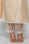 Asaga Beige Chanderi, Muslin, Organza Embroidery V-neck Zoey Floral Kurta Set at Aza Fashions Asaga_Beige Chanderi, Muslin, Organza Embroidery V-neck Zoey Floral Kurta Set _at_Aza_Fashions