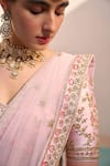 Buy_Angad Singh_Pink Silk, Net Sequins, Embroidery, Zari Bridal Lehenga Set _Online_at_Aza_Fashions