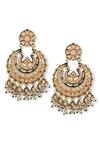 Auraa Trends_Gold Plated Pearls Drop Chandbalis _Online_at_Aza_Fashions