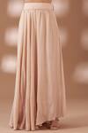 Buy_Avaha_Beige Organza Pearl Embellished Cape Skirt Set_Online_at_Aza_Fashions
