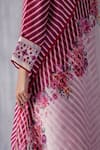 Amisha Kothari_Multi Color Cotton, Organza, Malti Stripe Pattern Kurta Set _at_Aza_Fashions