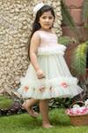 Darleen Kids Couture_Pink Net, Taffeta Embroidery Amy One Shoulder Dress _Online_at_Aza_Fashions