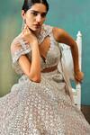 Buy Aneesh Agarwaal Beige Net, Linen Mirrors, Embroidery, Sequins, Geometric Bridal Lehenga Set Online at Aza Fashions Buy_Aneesh Agarwaal_Beige Net, Linen Mirrors, Embroidery, Sequins, Geometric Bridal Lehenga Set _Online_at_Aza_Fashions