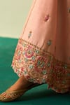 Buy_Angad Singh_Pink Raw Silk Embroidered Zardozi Leaf Neck Floral Kurta Sharara Set _Online_at_Aza_Fashions