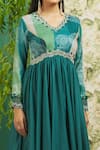 Shop_Alaya Advani_Green Muslin Silk And Embroidery Floral V Bodice Anarkali Palazzo Set _Online_at_Aza_Fashions