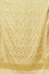 Buy_Khwaab by Sanjana Lakhani_Beige Chanderi Silk Floral Pattern Banarasi Dupatta _Online_at_Aza_Fashions