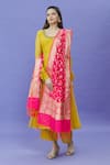 Naintara Bajaj Pink Silk Embroidery Banarasi Floral Pattern Dupatta Online at Aza Fashions Naintara Bajaj_Pink Silk Embroidery Banarasi Floral Pattern Dupatta _Online_at_Aza_Fashions