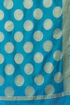 Buy_Samyukta Singhania_Blue Cotton, Silk Fringe Mandala Woven Pattern Dupatta _Online_at_Aza_Fashions