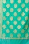 Buy_Samyukta Singhania_Green Cotton, Silk Fringe Mandala Pattern Dupatta _Online_at_Aza_Fashions
