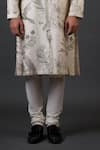 Balance by Rohit Bal_Ivory Chanderi Silk Printed Floral Bird And Kurta Set _Online_at_Aza_Fashions