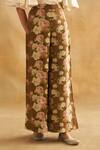 Taisha_Multi Color Georgette Blossom Print Pant _Online_at_Aza_Fashions