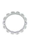 Shop_Isharya_White Crystals And Resin Bougie Infinity Cut Work Bangle_Online_at_Aza_Fashions