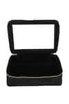 Shop_Fuchsia_Black Plain Vegan Leather Vanity Box - Set Of 2 _Online_at_Aza_Fashions