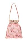 Buy_Fuchsia_Pink Dreams Silk Potli Bag _Online_at_Aza_Fashions