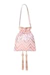 Buy_Fuchsia by aashaka mehta_Pink Sequins, Embroidery Destiny Silk Potli Bag _Online_at_Aza_Fashions