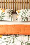 House This_Orange Cotton Printed Rasaal Bedcover_Online_at_Aza_Fashions