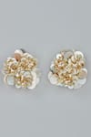 Buy_House of D'oro_White Semi Precious Stone Elora Embellished Earrings_Online_at_Aza_Fashions