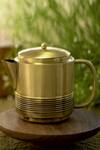 Courtyard_Gold Brass Bhor Tea Pot 3 Pcs Set _Online_at_Aza_Fashions